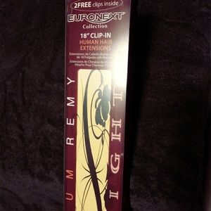 Euronext 18" clip in human hair extensions